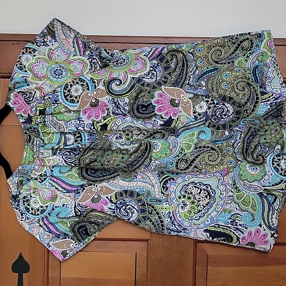 TALBOTS PETITES COLORFUL PAISLEY BLOUSE - Picture 3 of 8